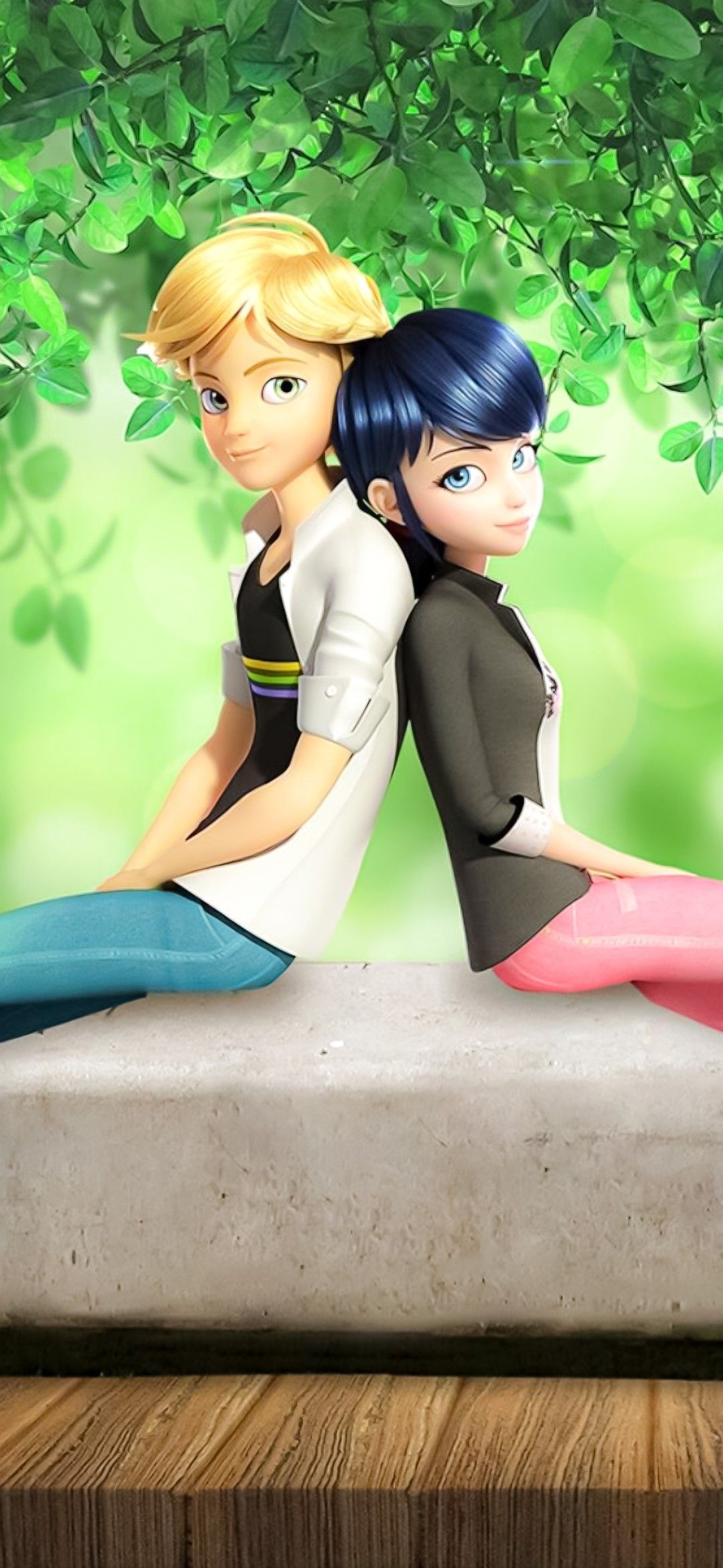 Adrien and Marinette, Ladybug and Cat Noir Wallpaper, HD Phone Adrien and Marinette, Ladybug and Cat Noir Wallpaper, HD Phone — 1080×2340 HD wallpaper