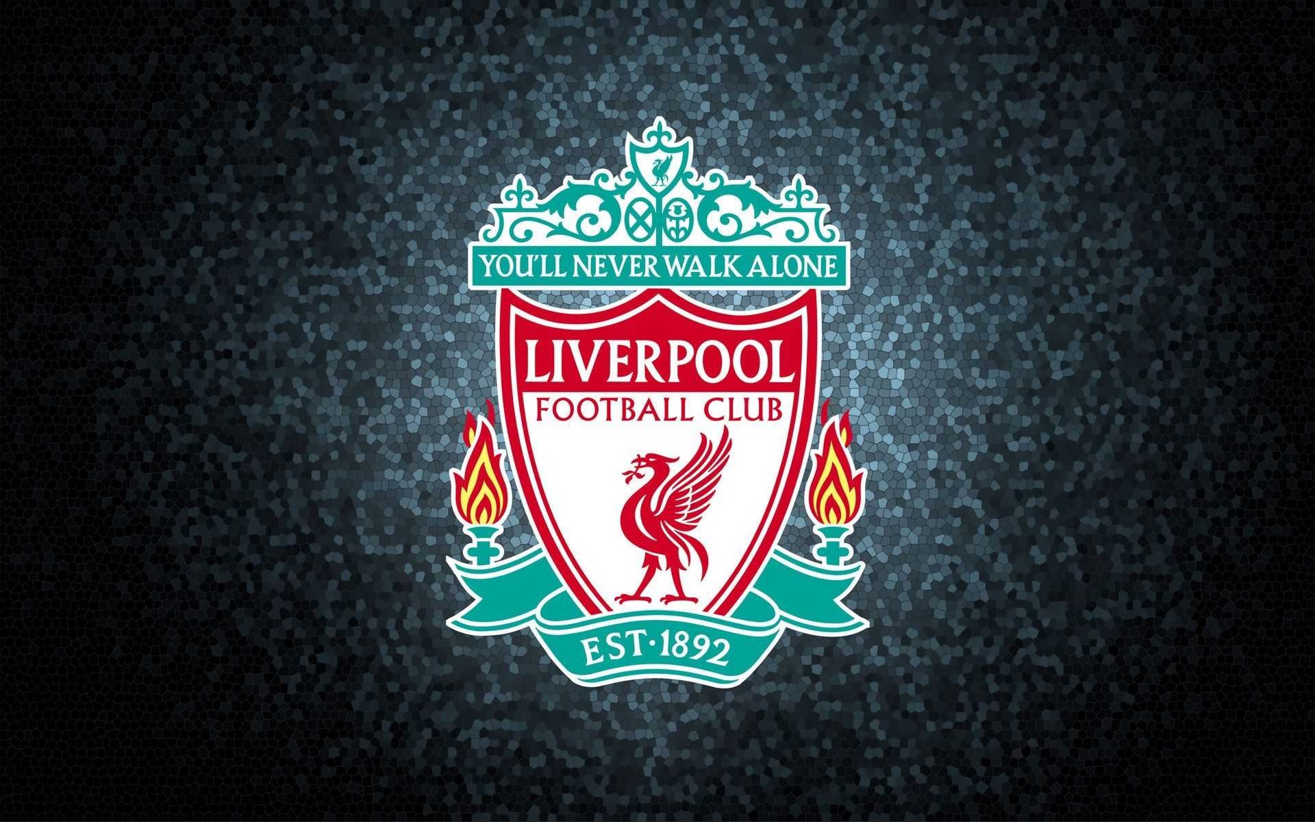 Liverpool FC crest, Liver Bird emblem, Dark mosaic texture Liverpool FC crest, Liver Bird emblem, Dark mosaic texture — 1920×1200 HD wallpaper