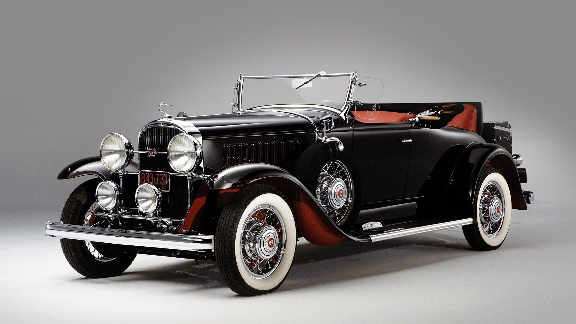 1931 Buick Series 90 Roadster, Whitewall spoke wheels, Red leather interior 1931 Buick Series 90 Roadster, Whitewall spoke wheels, Red leather interior — 1920×1080 HD wallpaper