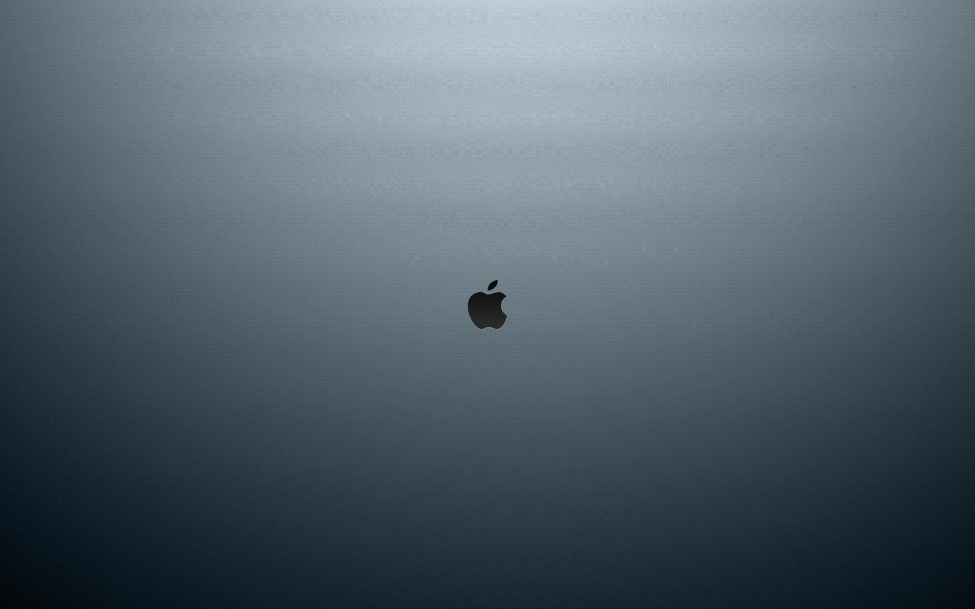 Small dark Apple logo, Grey vignette backdrop, Minimalistic Small dark Apple logo, Grey vignette backdrop, Minimalistic — 1920×1200 HD wallpaper