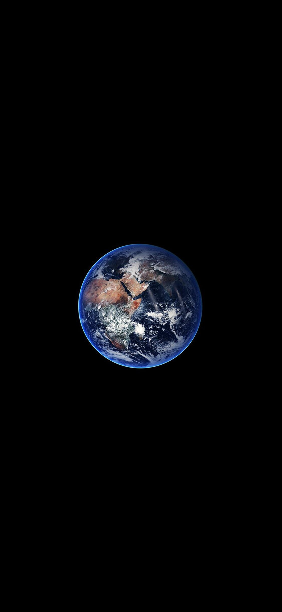 Planet Earth, Africa continent view, Black space void Planet Earth, Africa continent view, Black space void — 1125×2436 HD wallpaper