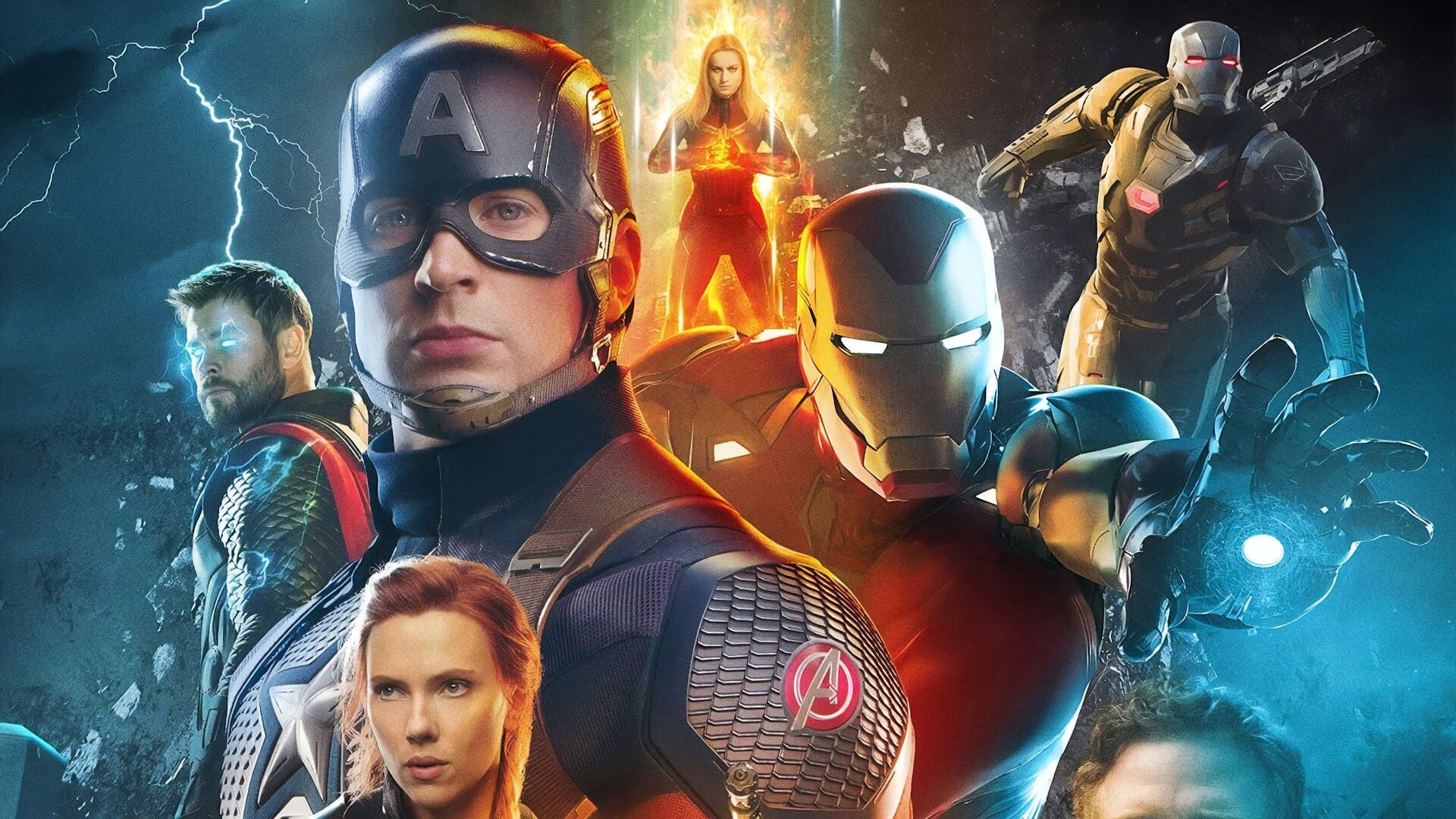 Captain America, War Machine, Captain Marvel Captain America, War Machine, Captain Marvel — 1920×1080 HD wallpaper